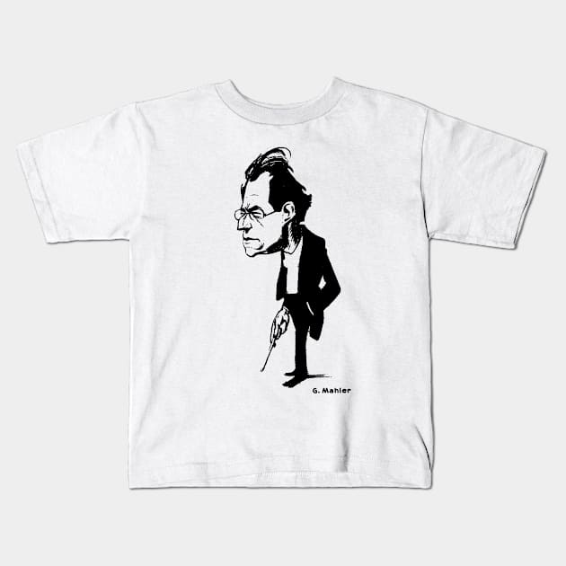 Mahler Conductor Kids T-Shirt by vivalarevolucio